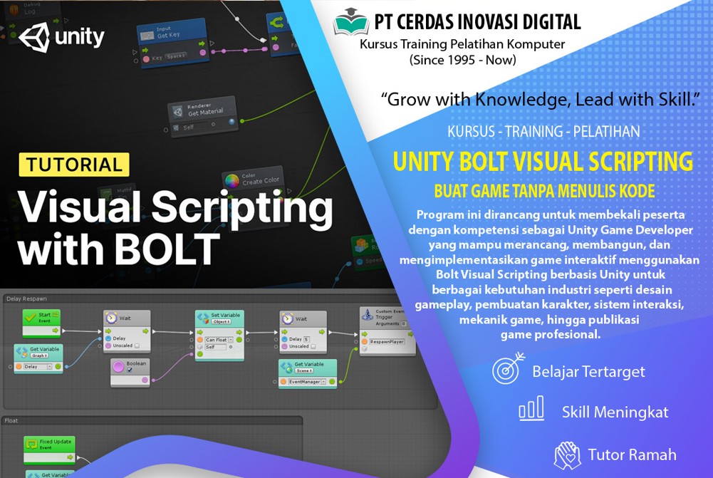 Scripting Def Game Design Kursus / Training / Pelatihan Unity Bolt Visual Scripting – Game ...